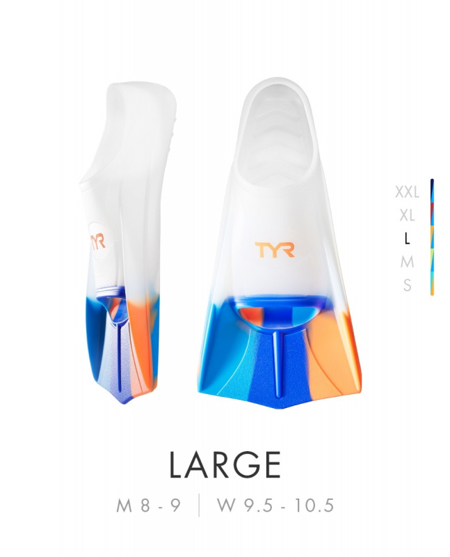 Aripioare de înot TYR Stryker Silicone alb-colorate LFSTRKR (LFSTRKR