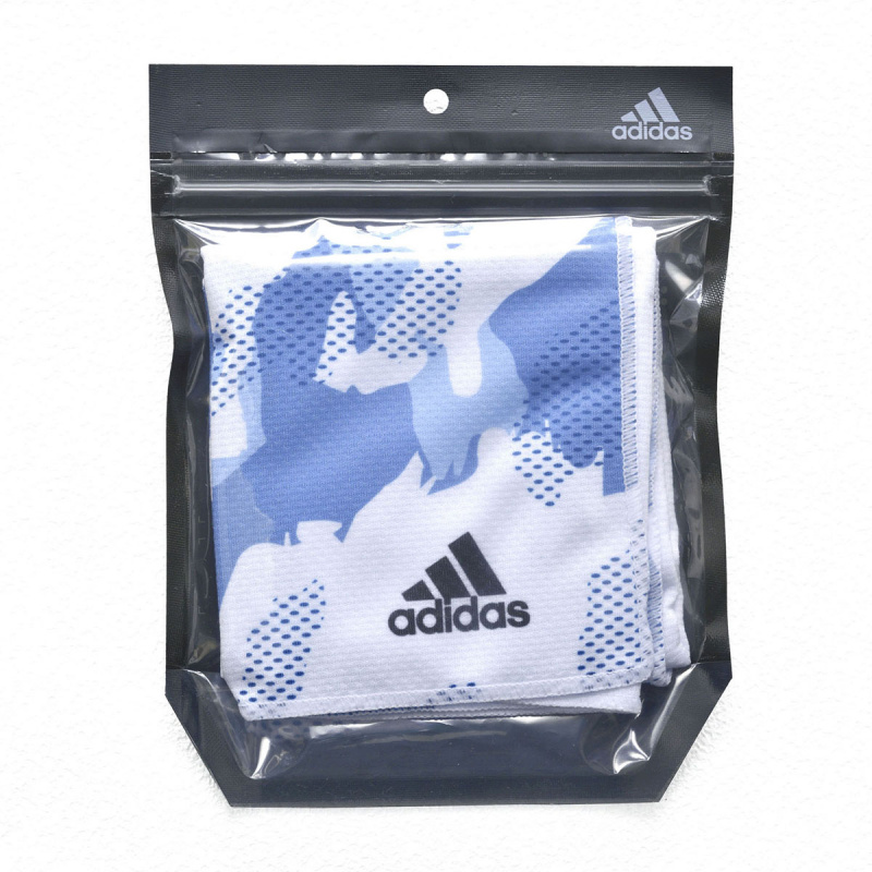 日版Adidas Coolsensor® 冰感速乾 迷彩 藍色 抗菌防臭 運動毛巾 (102)【市集世界 - 日本市集】