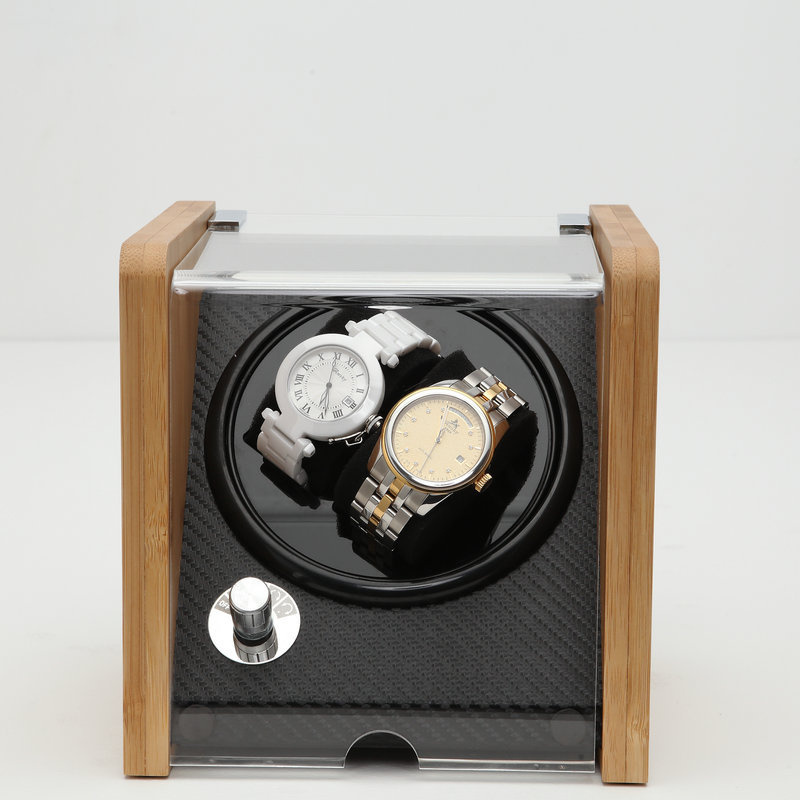 Watch Winder 竹木 (2錶位) 搖錶器 自動旋轉靜音自動上鏈錶盒