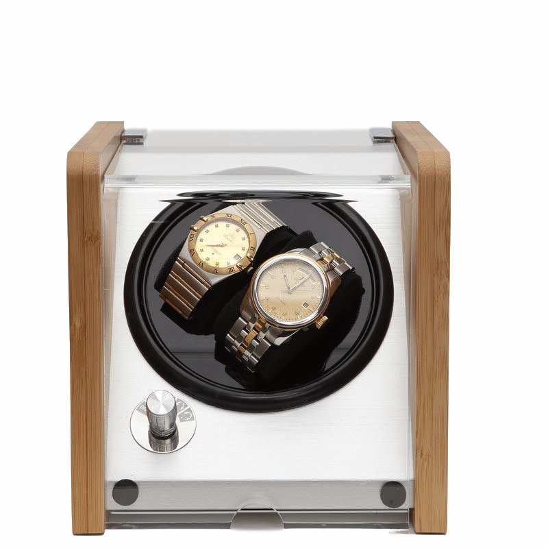 Watch Winder 竹木 (2錶位) 搖錶器 自動旋轉靜音自動上鏈錶盒