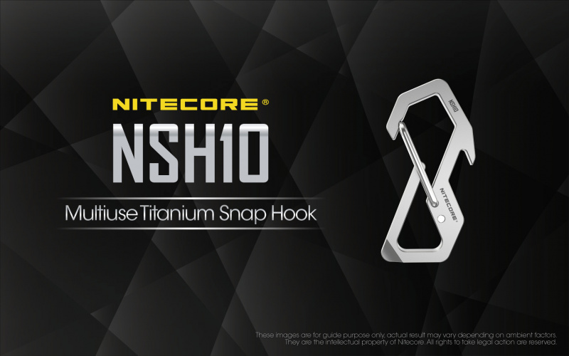 {MPower} Nitecore NSH10 Titanium Snap Hook Key Chain Bottle Opener 鈦合金 鎖匙扣 爬山扣 開瓶器 - 原裝行貨