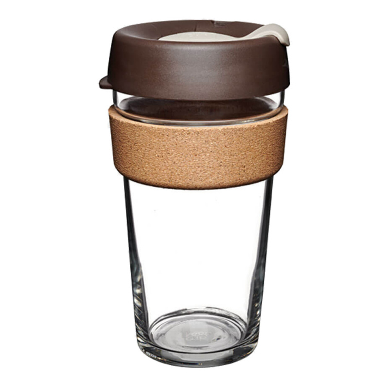 KeepCup Brew Cork 軟木條鋼化玻璃外帶杯 L / 16oz / 454ml（澳洲製造）