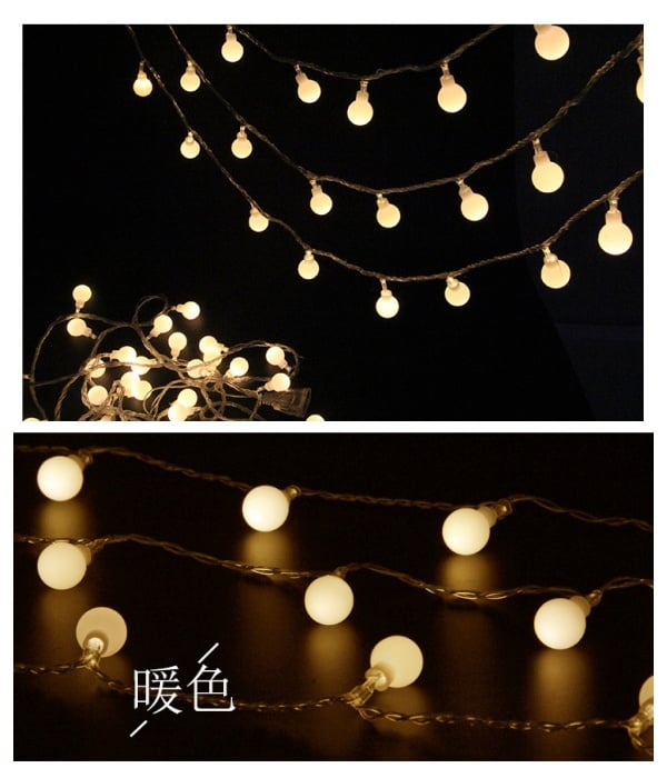 Led燈串聖誕節圓波燈串聖誕裝飾聖誕燈 3米20燈電池款 Christmas Birthday Lighting Begin Living