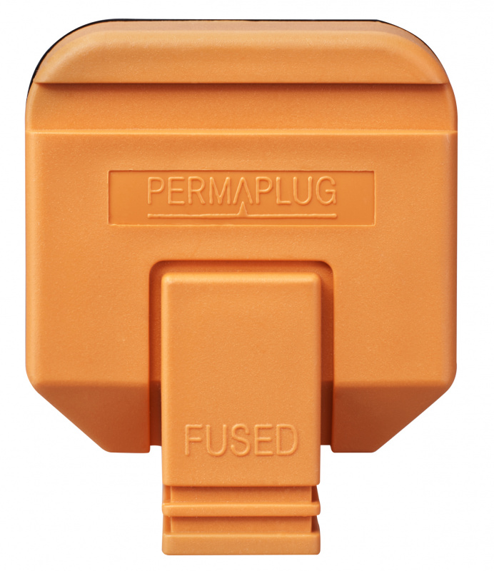 英國Masterplug - Permaplug 重型英式三腳插頭13A保險絲 橙/黑2色可選 HDPT13O HDPT13B