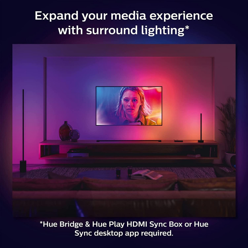 Philips Hue Gradient Tube White and Colour Ambiance 大燈管 - 黑色 [Large ...