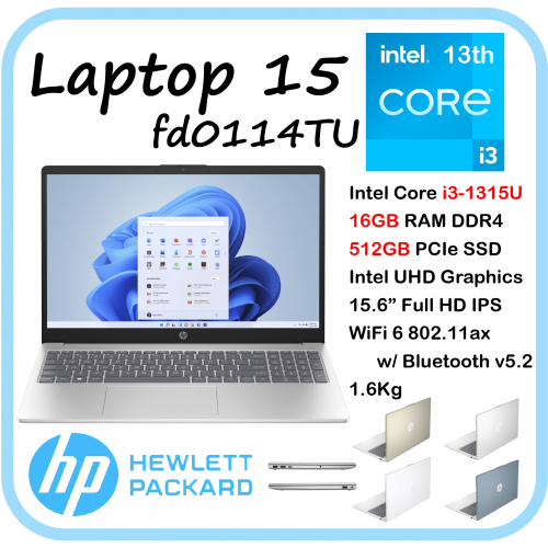 HP 15-fd0114TU 手提電腦 [i3-1315U/ 15.6" IPS]【Price網上電腦節】