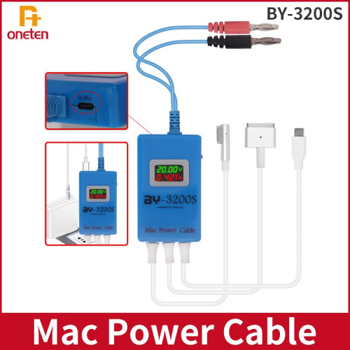 BY 3200S 電源啟動線 適用於 Macbook 所有 C 型手機快速充電器測試電纜 Flex T 型 L 型連接器充電線
