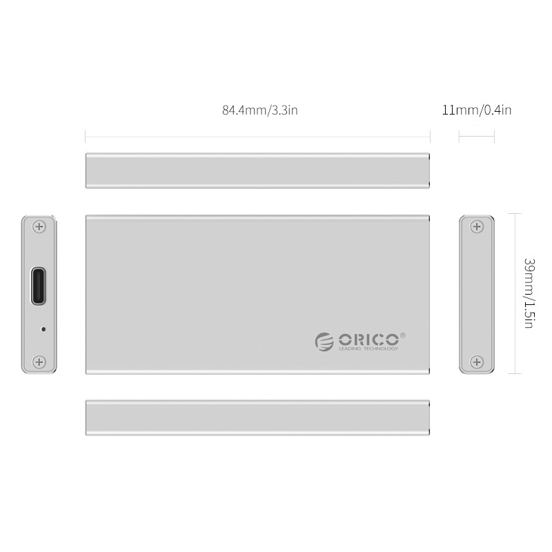 ORICO Aluminum Alloy mSATA SSD Enclosure (MSA-UC3)