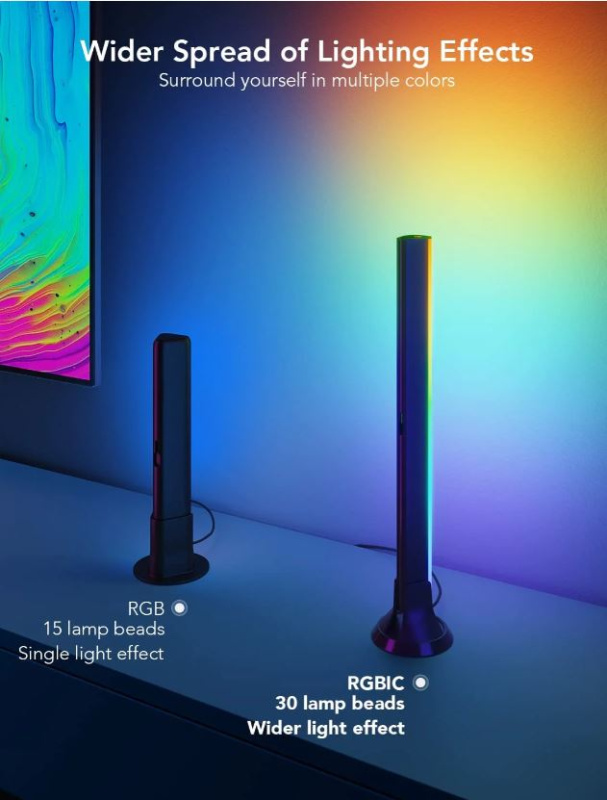 香港 Govee H6046 RGBIC TV ライト バー (45-70 TV 用) Zenox - Pinkoi