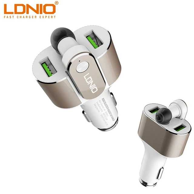 LDNIO - 2in1 藍牙耳機4.0 / 雙USB高速車充