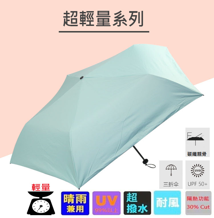 台灣 F-Seasons 極輕碳纖降溫隔熱折傘