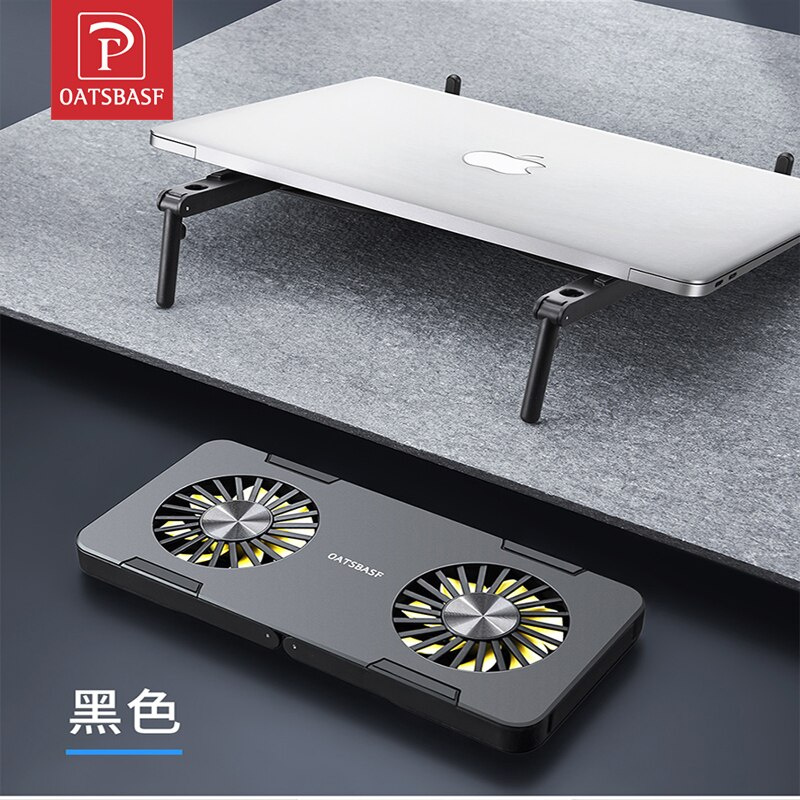 筆記本電腦支架便攜式冷卻風扇散熱適用於 Macbook Air Pro iPad HP DELL 平板電腦冷卻支架筆記本支架 - 豐盛數碼電器
