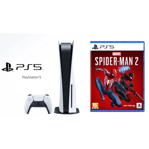 Playstation 5 光碟版主機 + Marvel’s spider-man 2 中文版 優惠組合
