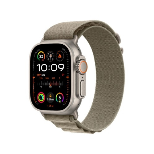 Apple Watch Ultra 2 49mm 智能手錶 - 鈦金屬配橄欖色登峰手環 [GPS + 流動網絡] S