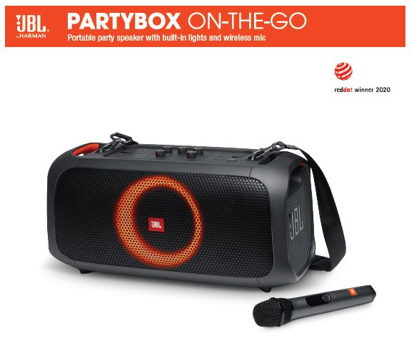 JBL PartyBox On-The-Go 藍牙音箱連麥克風