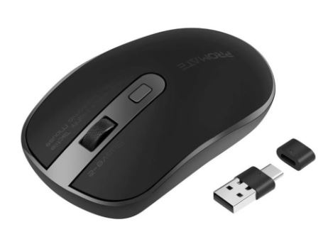 Promate Suave-2 Dual Interface Highly Tactile Wireless Ergonomic Mouse【香港行貨保養】