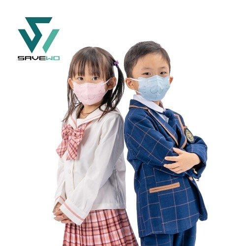 SAVEWO  救世立體喵兒童防護口罩 S2 香港製 [3色] [送口罩減壓器]