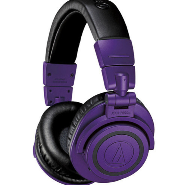 AUDIO TECHNICA - ATH-M50xBT 專業工作室監聽藍牙耳機紫色