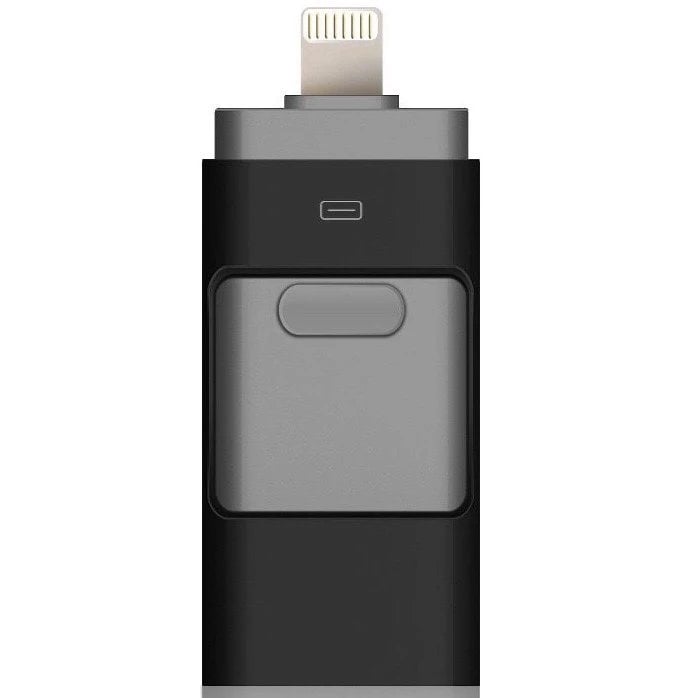 Flash Drive手機U盤32G兩用16g三合一蘋果OTG金屬U盤定制64GB優盤