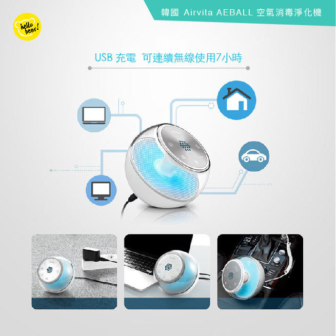 香港行貨 一年保養 現貨 AirVita AeBall 無線負離子空氣淨化機 (頂級版)  