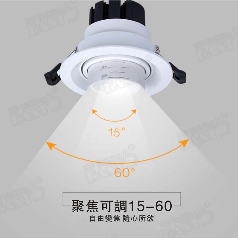 杰克-LED射燈丨可調光/COB聚光家用室內燈飾射燈丨5W 3000K*2pcs(5119) - 杰克健康燈飾
