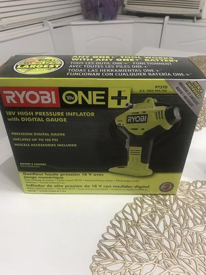 美國RYOBI 帶數字儀表的18V ONE +鋰離子無線高壓充氣機（僅工具）