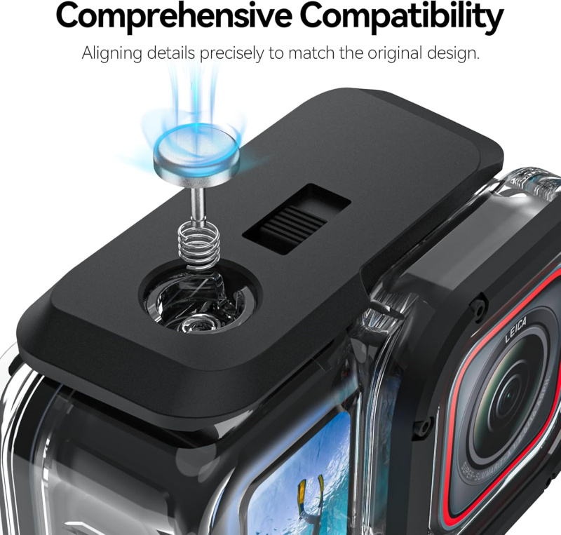 LICHIFIT Waterdichte Duik Case voor Inst360 ACE pro Action Camera Beschermende Behuizing Case Cover 60m/197ft Onderwater Shell Cage