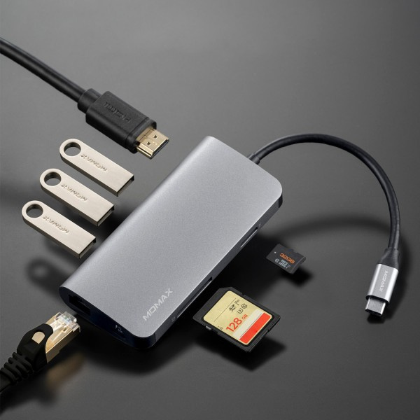 Momax One Link 8合1 USB-C 擴充器[DHC6E]