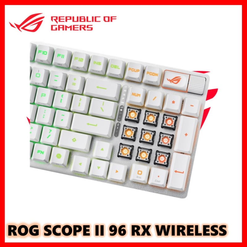 Price網購 - ASUS ROG SCOPE II 96 RX WIRELESS 無綫光軸電競鍵盤 [黑色/白色]