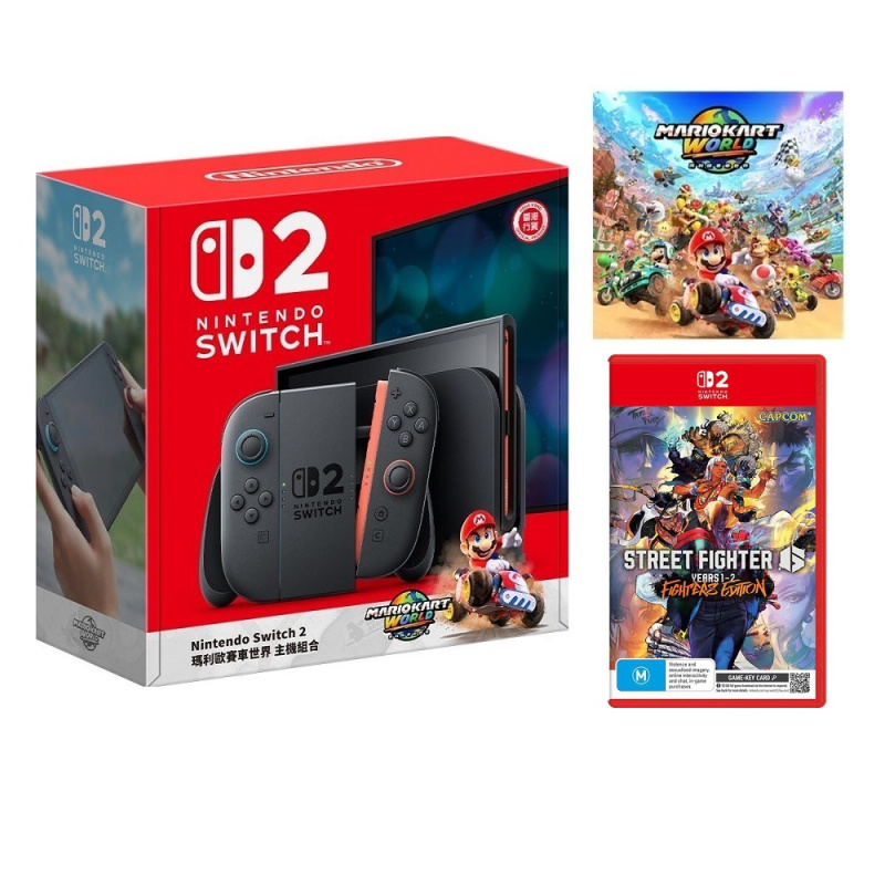 【現貨發售】Nintendo Switch 2 瑪利歐賽車世界Switch2主機組合 - 香港行貨【夏日激賞祭】 - 麗達屋