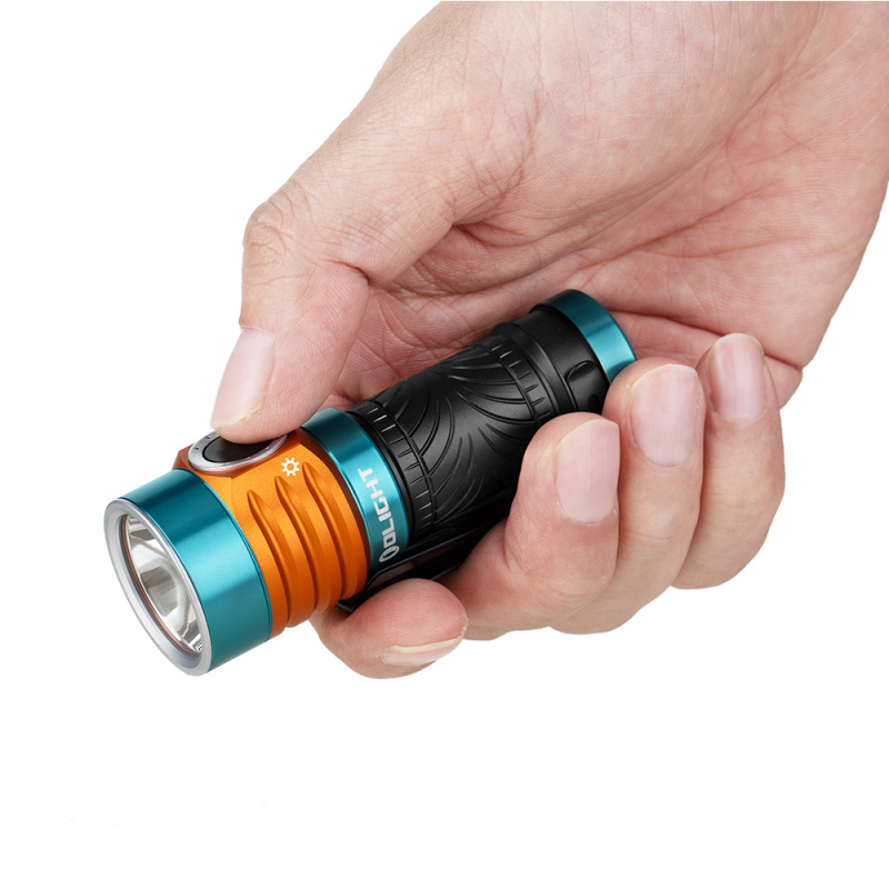 Lampe Torche Olight Baton Turbo LED - Portée 510m, Batterie 18350, Noir, étanche IPX8