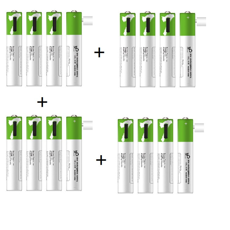 1.5V USB Type-C 循環充電 鋰電池 [4粒裝/16粒裝] [2款]