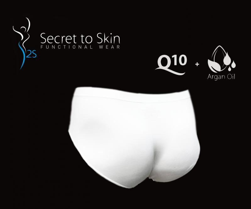 銀元素抗菌Q10堅果油潤膚內褲 (白色)
