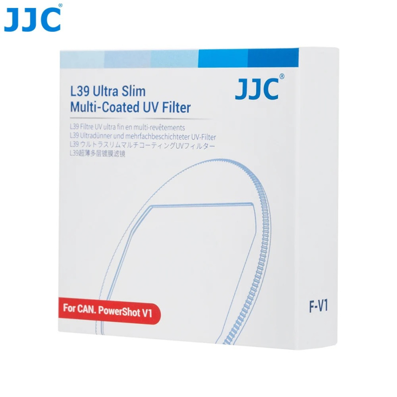 JJC Filtre UV L39 Ultra Fin Multicouche – Protection Objectif Ricoh GR IIIx, GR III, GR II – Anti UV, Anti-rayures, 99,5% Transmission