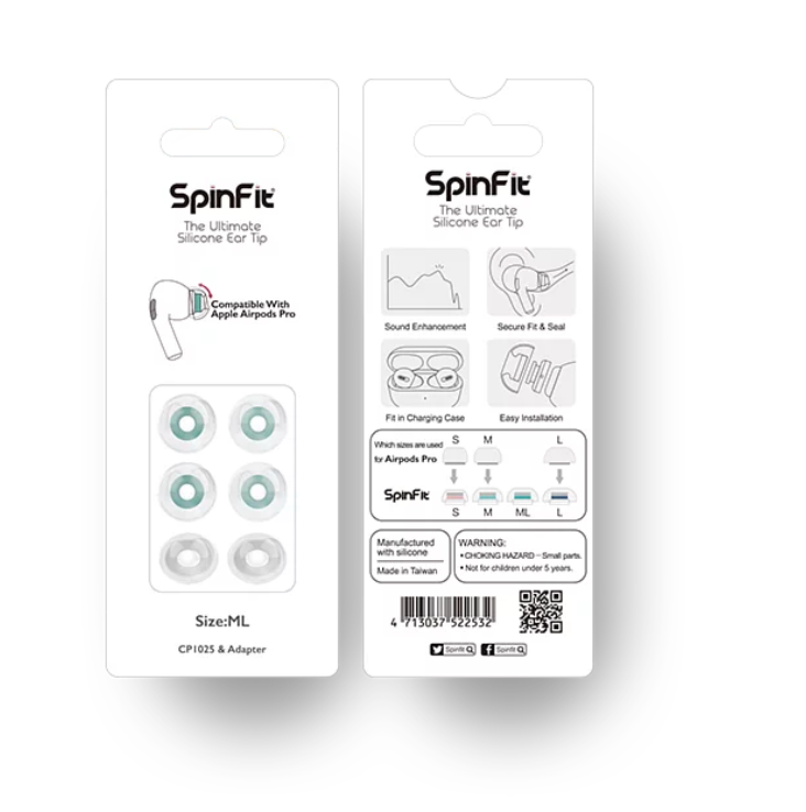 Spinfit CP1025 專利技術AirPods Pro用升級耳膠[5尺寸]