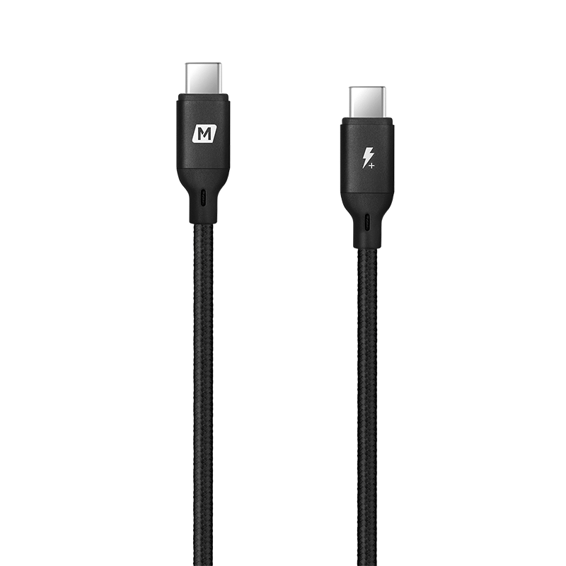 Go-link USB-C to USB-C 100W PD 編織紋充電線 (2米) 黑色 DC20D - MOMAX 官方旗艦店