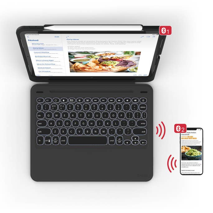 美國原裝 ZAGG Slim Book GO 無線鍵盤+保護套,內建立架  (For iPad Pro 11)