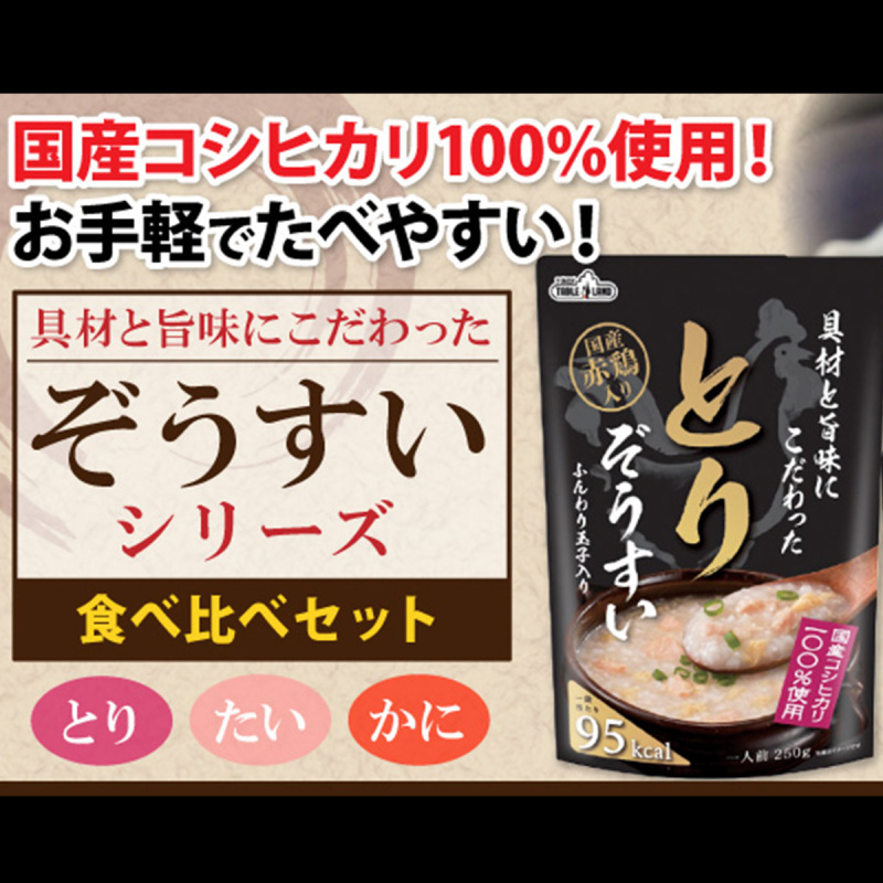 日本 丸善 豪華越光米低卡 赤雞蛋花 即食粥 250g【市集世界 - 日本市集】