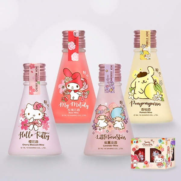 醉月 Sanrio Characters 花草酒 (四枝禮盒裝) - CW Pro 數碼產品專賣店