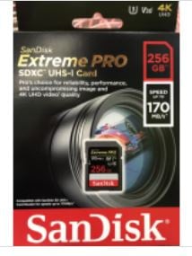 SanDisk Extreme Pro SDHC/SDXC UHS-I Memory Card 256GB  【香港行貨保養】
