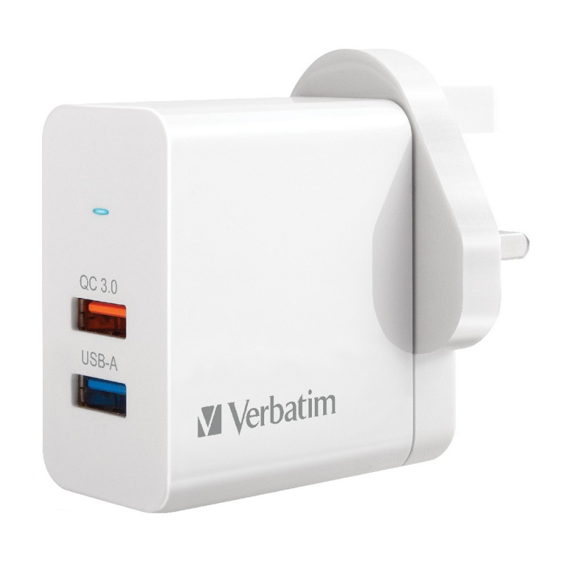 Verbatim 雙端口25W QC 3.0 USB充電器[66569]