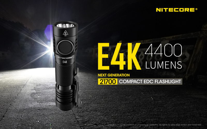 Nitecore E4K 4400lm 21700 USB-C快速充電 香港行貨