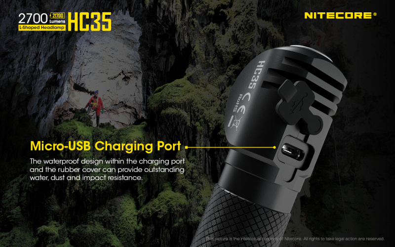Nitecore HC35 2700流明 21700 USB充電 頭燈 原廠香港行貨