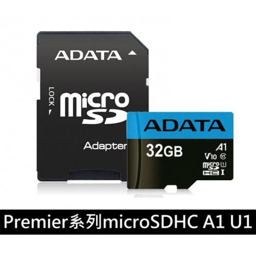 【ADATA 威剛】 Premier microSDXC/SDHC UHS-I Class10 (A1 V10) 16G 32G 64G 128G Micro SD卡 記憶卡 (附轉卡)