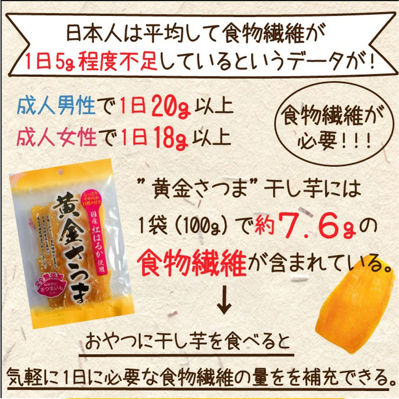 日本 北海道 真空乾製無添加 黃金番薯乾 100g【市集世界 - 日本市集】