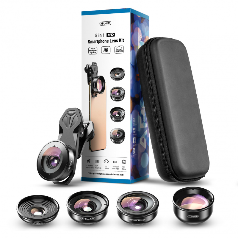 APEXEL APL-HB5 高清5合1相機鏡頭套件（套裝）