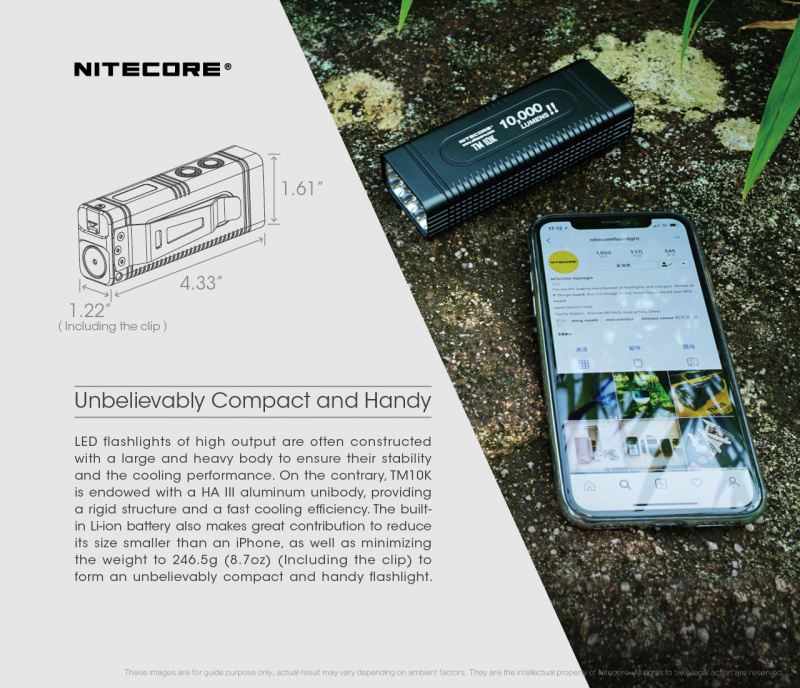 Nitecore TM10K 10000lm USB-C充電 OLED Display 電筒 香港行貨