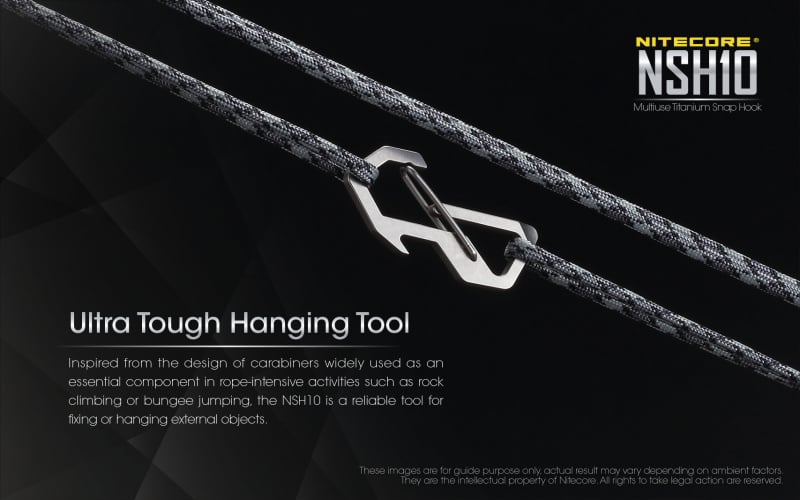Nitecore NSH10 鈦合金 Titanium 多功能 鎖匙扣 8字扣 行山扣