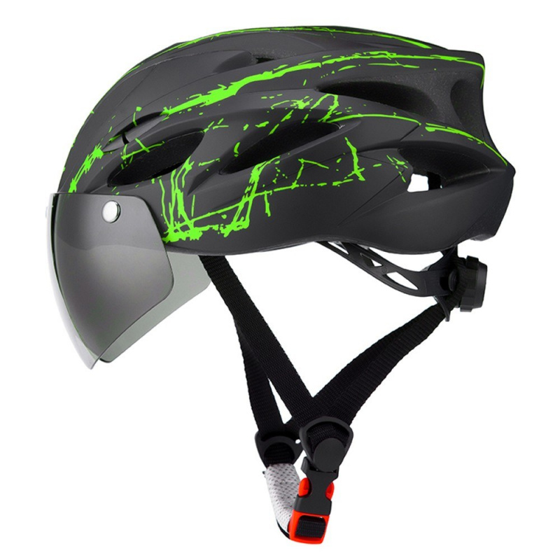 TOMSHOO MTB 騎行頭盔單車頭盔（連護目鏡）