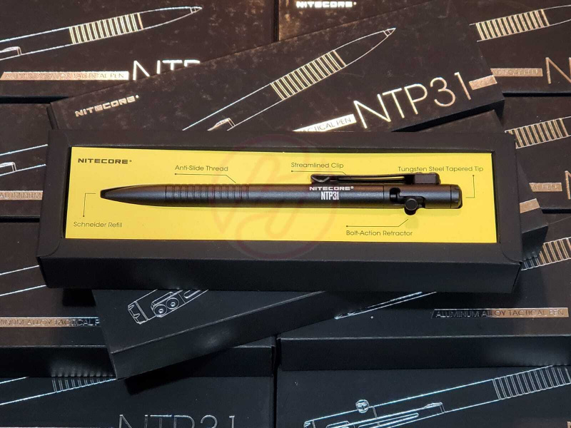 NiteCore NTP31 Bolt Action 鋁合金 隱藏式攻擊頭 戰術筆 連德國Schmidt筆芯